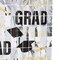 38" x 78" Metallic Silvertone Congrats Grad Mortarboard Curtain